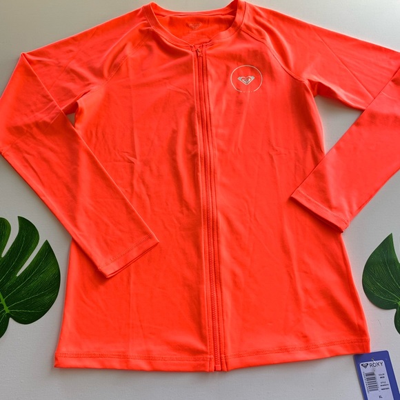 🏄‍♀️ Roxy CORAL Long Sleeve Zipper Rash Guard🏄‍♀️ - Picture 3 of 5